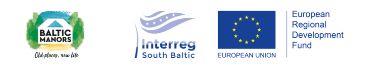 Baltic Manor logo with ERDF